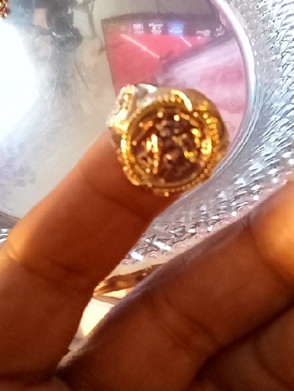 Gold And Silver Tone Floral Statement Ring - Women Jewelry